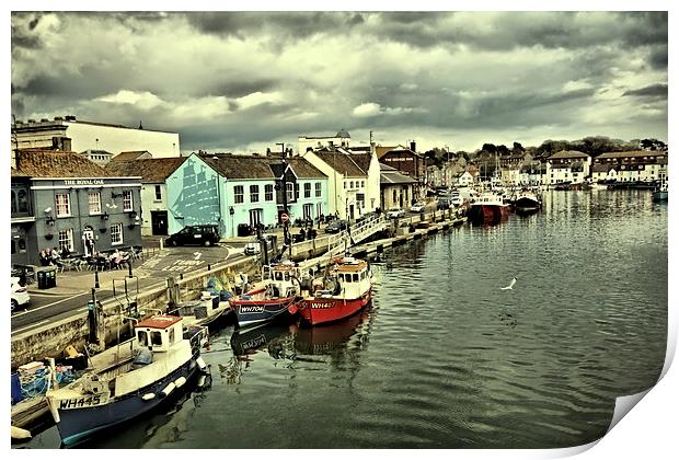 Weymouth Harbour Print by Anthony Michael 