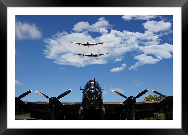 Three Lancasters Framed Mounted Print by J Biggadike