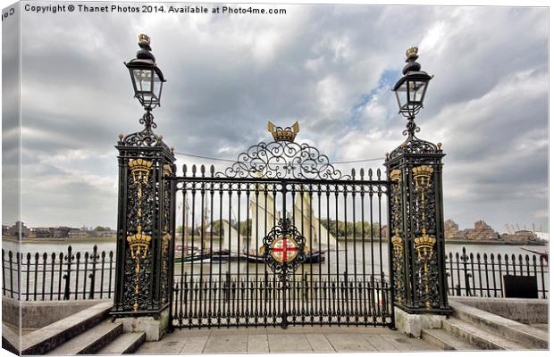  Gates to the Thames Canvas Print by Thanet Photos