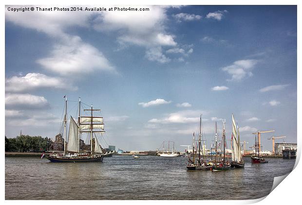  Sail the Thames  Print by Thanet Photos