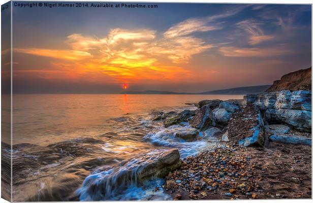 Sunset At Hanover Point Canvas Print by Wight Landscapes