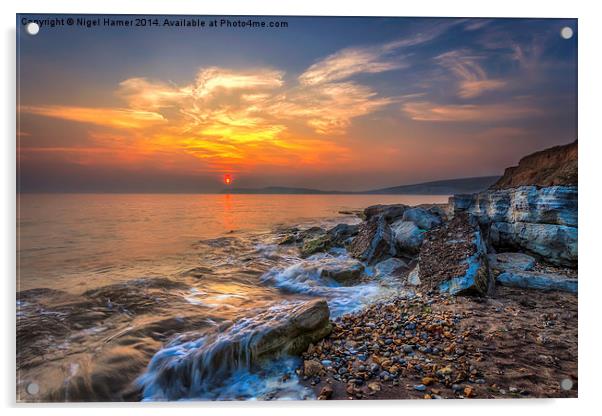 Sunset At Hanover Point Acrylic by Wight Landscapes