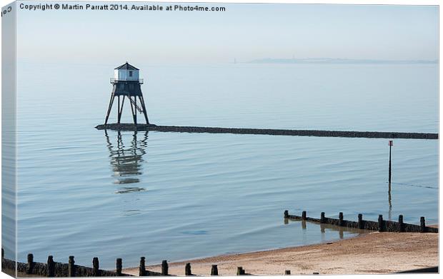  The Low Lighthouse at Dovercourt, Essex Canvas Print by Martin Parratt