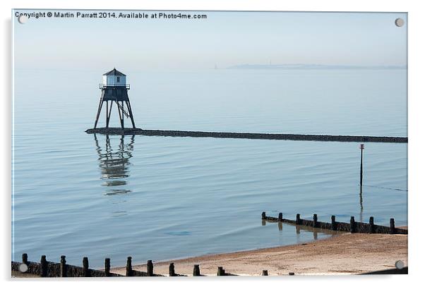  The Low Lighthouse at Dovercourt, Essex Acrylic by Martin Parratt