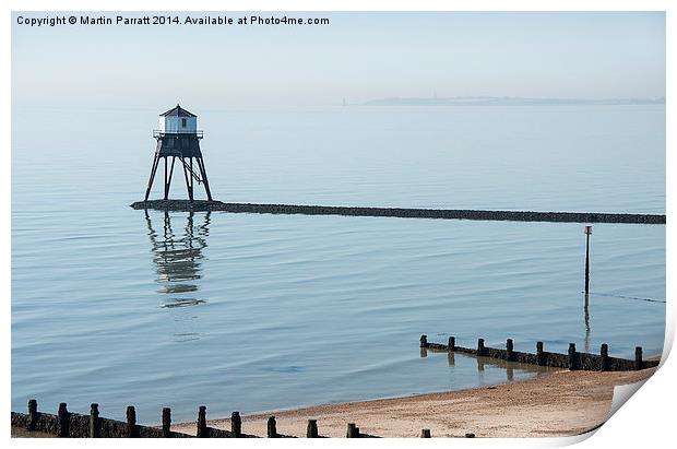  The Low Lighthouse at Dovercourt, Essex Print by Martin Parratt