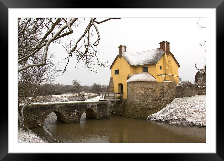 Stogursey Castle in Winter Framed Mounted Print by Bob Small