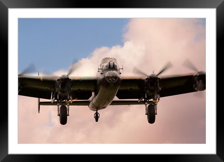 Lancaster Approach  Framed Mounted Print by J Biggadike