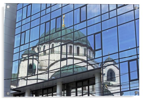 Cathedral of Saint Sava  Acrylic by Tony Murtagh