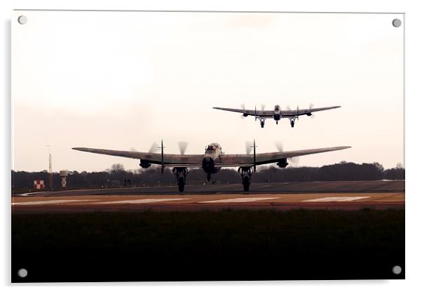 Lancasters Go Acrylic by J Biggadike