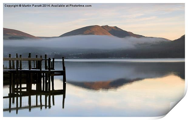  Derwent Water at Dawn, Lake District, Cumbria Print by Martin Parratt