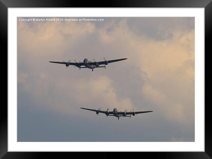  Avro Lancaster Formation Framed Mounted Print by Martyn Arnold