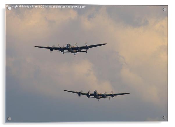  Avro Lancaster Formation Acrylic by Martyn Arnold