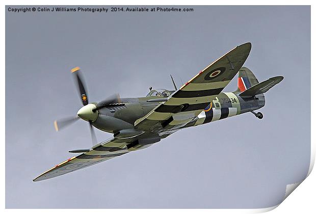  Spitfire MH 434 - Dunsfold Print by Colin Williams Photography