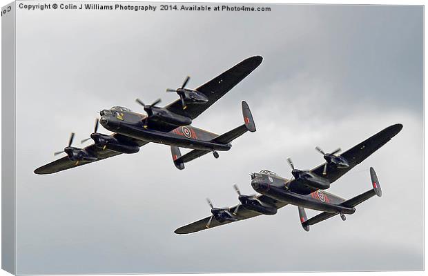  The Two Lancasters - Dunsfold Wings And Wheels Canvas Print by Colin Williams Photography