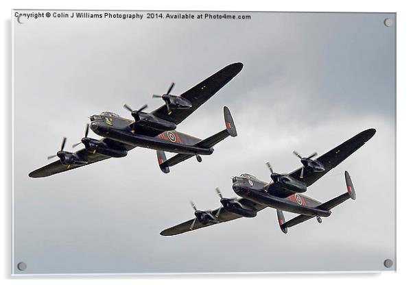  The Two Lancasters - Dunsfold Wings And Wheels Acrylic by Colin Williams Photography