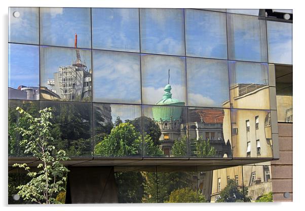 Reflections on Belgrade Acrylic by Tony Murtagh