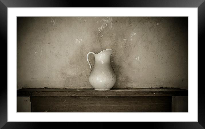  little white jug Framed Mounted Print by karen shivas