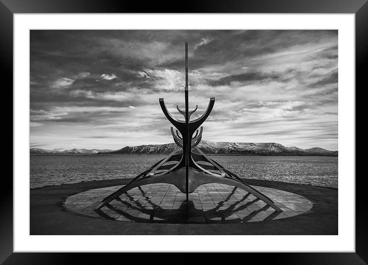  Icelandic boat Framed Mounted Print by karen shivas