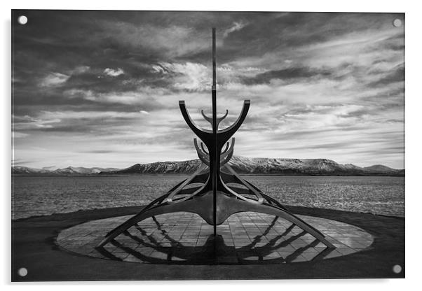  Icelandic boat Acrylic by karen shivas