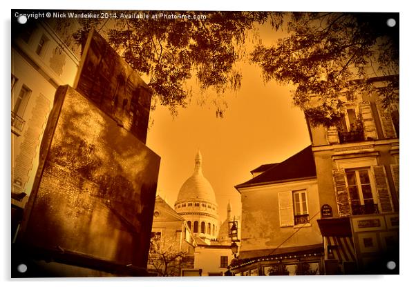  Montmartre Artists Quarter  Acrylic by Nick Wardekker