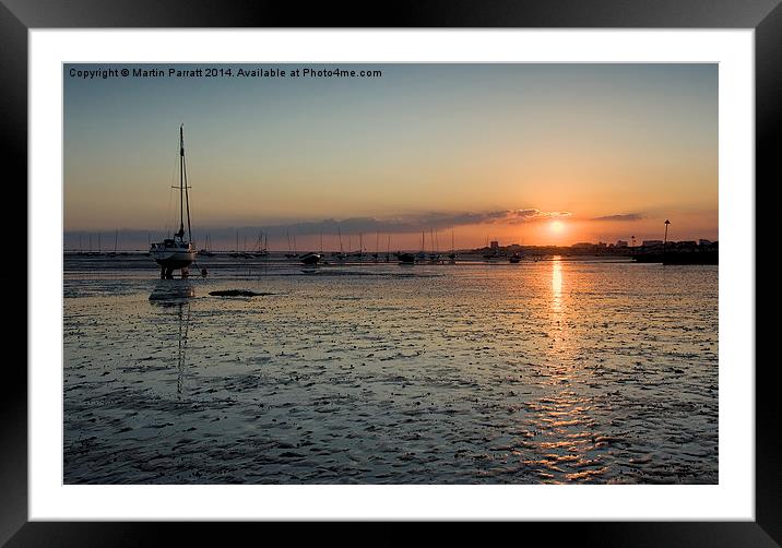   Sunset at Southend Framed Mounted Print by Martin Parratt