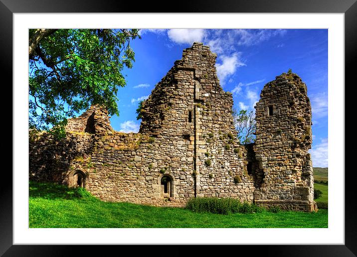 Pendragon Castle Walls Framed Mounted Print by Tom Gomez