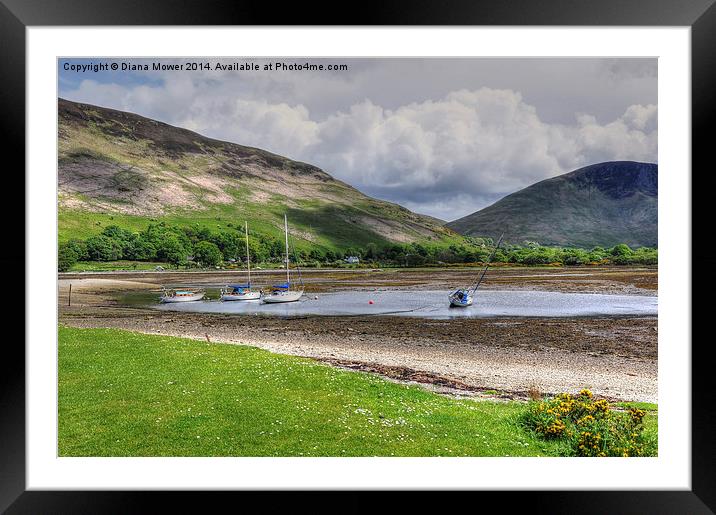  Lochranza Scotland Framed Mounted Print by Diana Mower