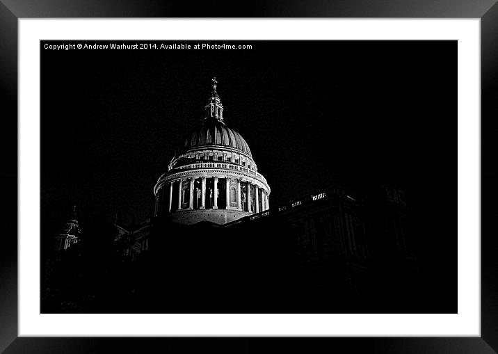  St. Pauls Cathedral, London Framed Mounted Print by Andrew Warhurst