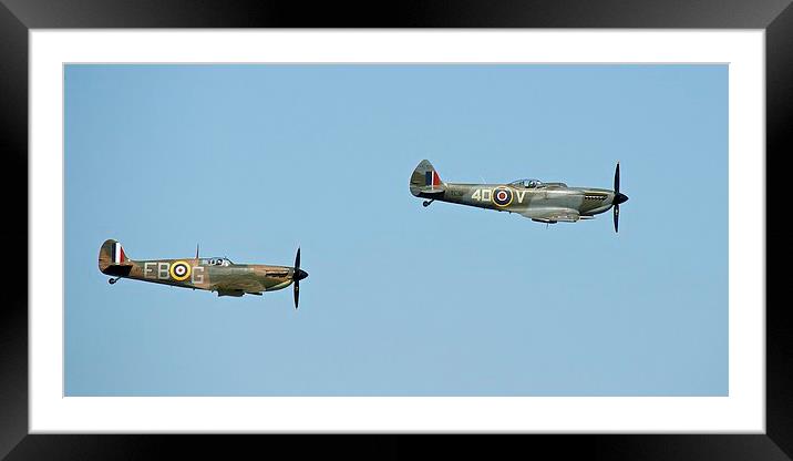  Spitfire fly by Framed Mounted Print by Stephen Taylor