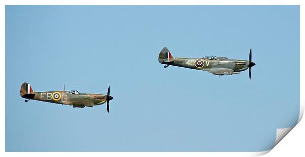  Spitfire fly by Print by Stephen Taylor