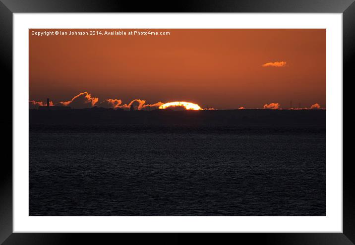  SunSet at Morecambe Bay Framed Mounted Print by Ian Johnson