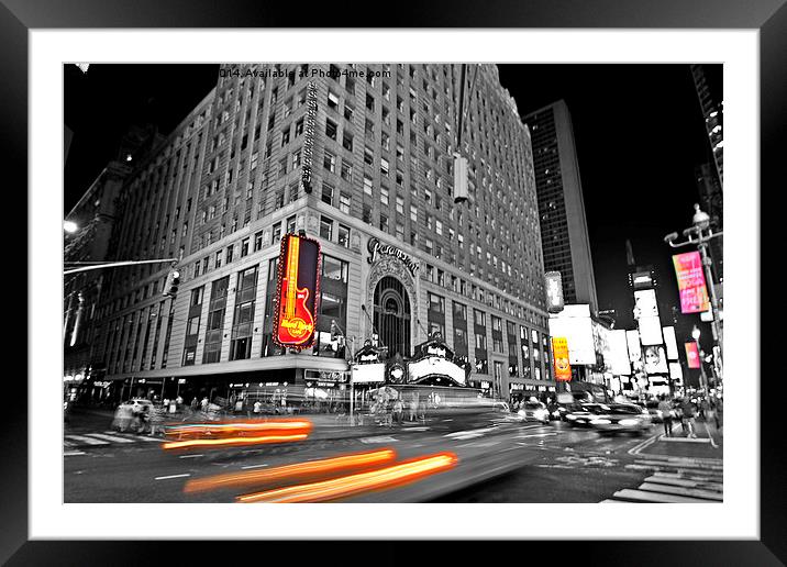 Hard Rock Times Square Framed Mounted Print by Nick Wardekker