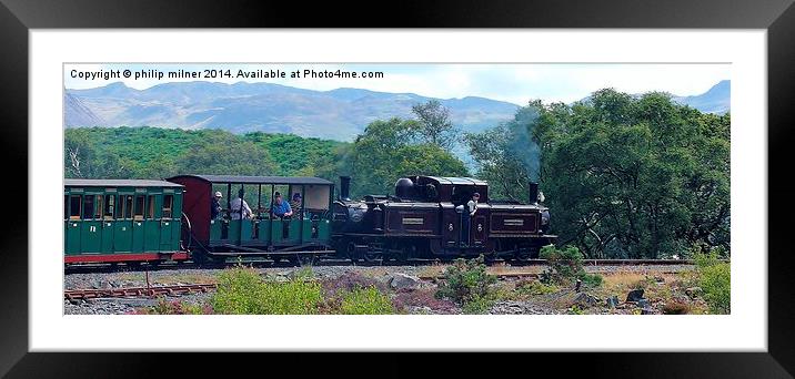 Welsh  Mountain Railway Framed Mounted Print by philip milner