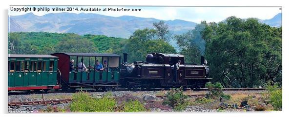  Welsh  Mountain Railway Acrylic by philip milner