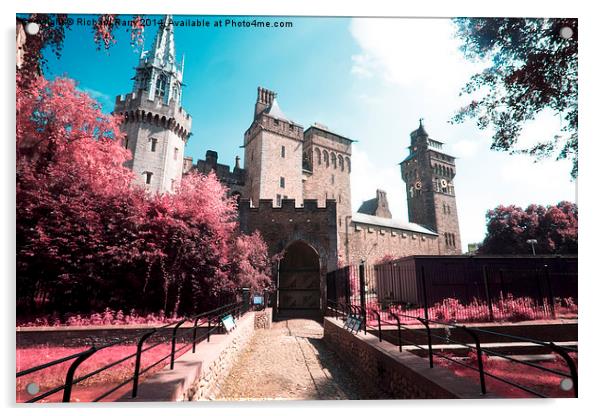  Cardiff Castle Infrared Acrylic by Richard Parry