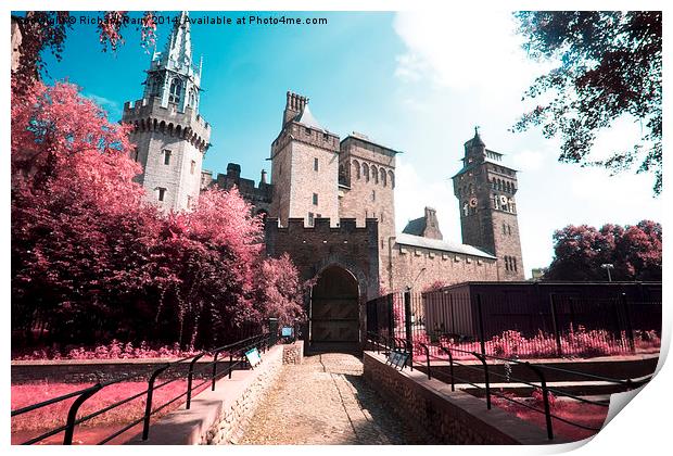  Cardiff Castle Infrared Print by Richard Parry