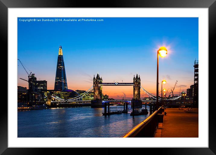  Tower Bridge and the Shard Framed Mounted Print by Ian Danbury