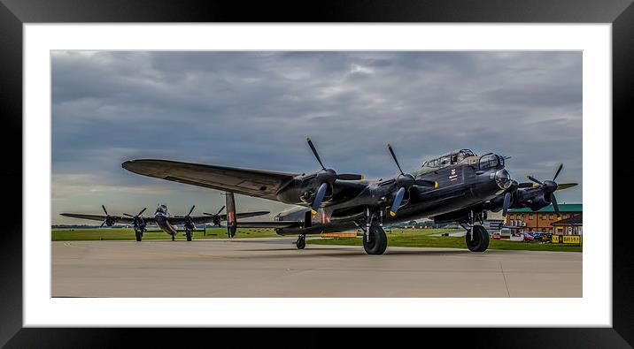  Taxiing Lancasters Framed Mounted Print by David Charlton