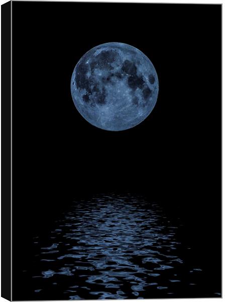  Blue Moon Canvas Print by Dean Messenger