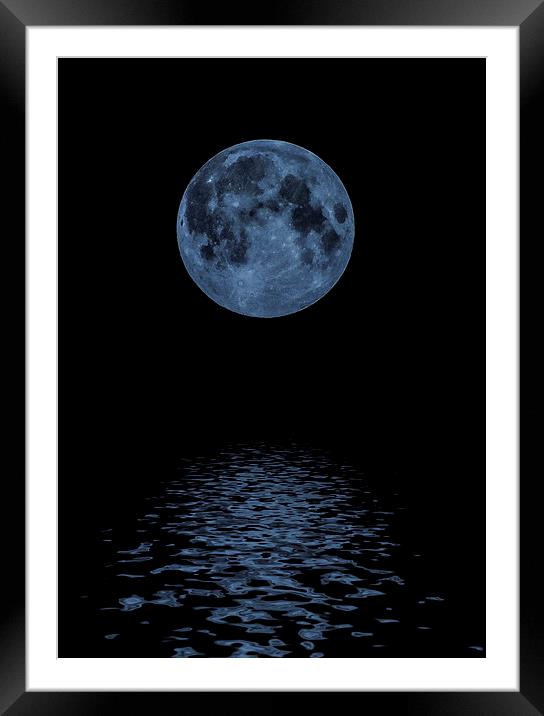  Blue Moon Framed Mounted Print by Dean Messenger