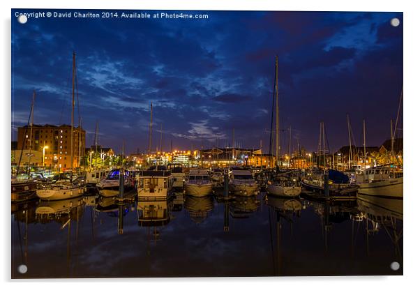  Hull Marina Acrylic by David Charlton