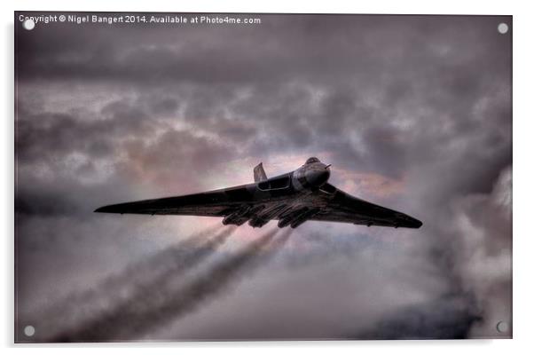  Avro Vulcan XH558 Acrylic by Nigel Bangert