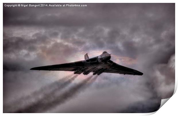  Avro Vulcan XH558 Print by Nigel Bangert