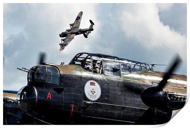  Avro Lancasters Print by Sam Smith