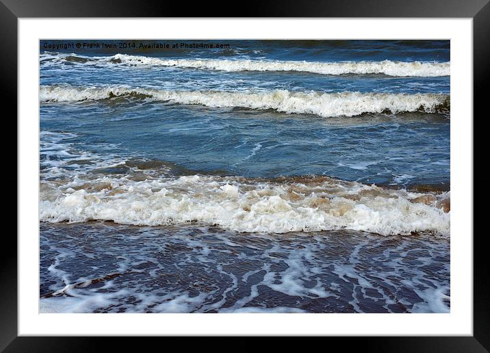  Gentle lapping seascape in North wales. Framed Mounted Print by Frank Irwin