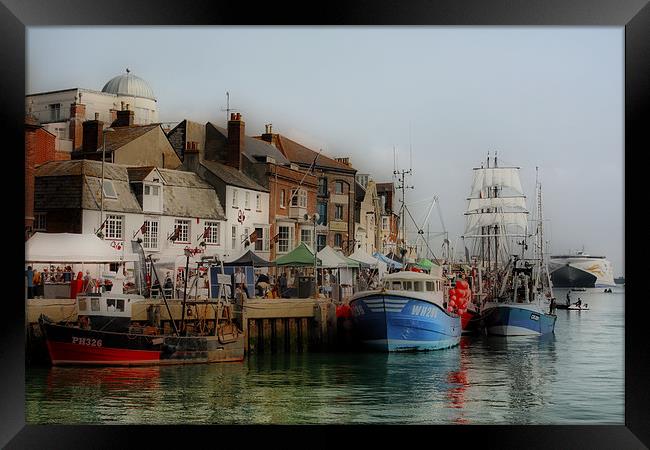 Weymouth Old Harbour Framed Print by Nicola Clark
