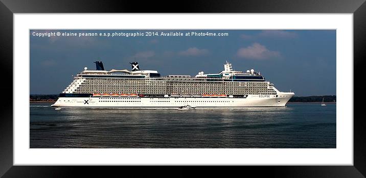  Celebrity Eclipse Framed Mounted Print by Elaine Pearson