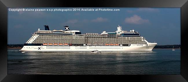  Celebrity Eclipse Framed Print by Elaine Pearson
