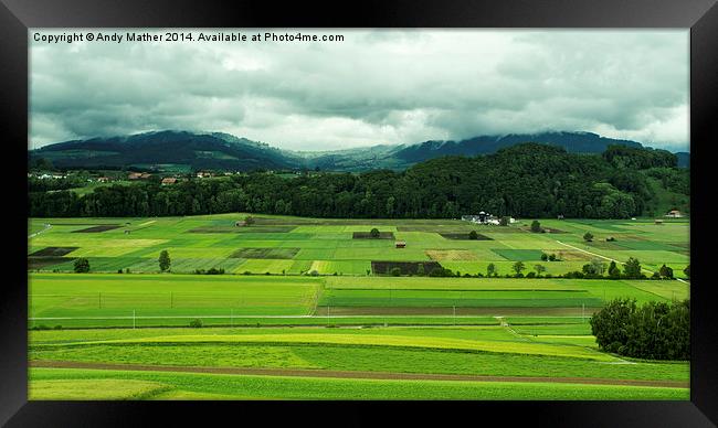  Fields of Green Framed Print by Andy Mather