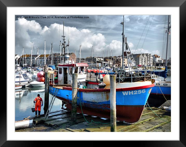 Dry Dock Framed Mounted Print by Nicola Clark